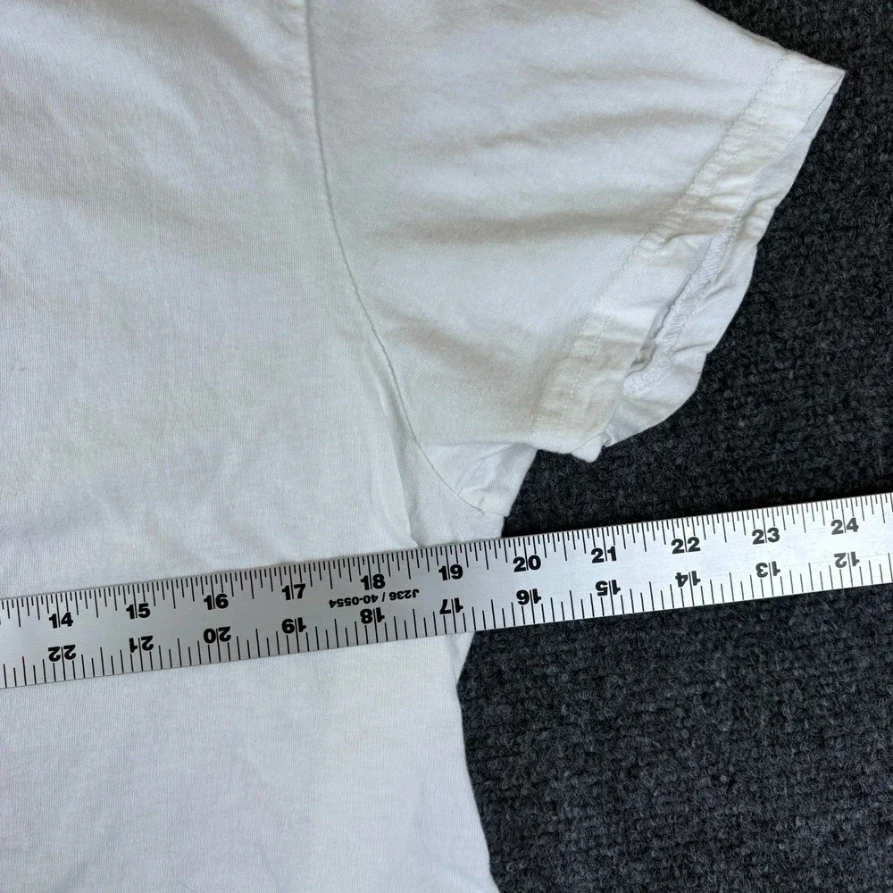 True‎ Religion T Shirt Mens Large White Cotton Casual Crew Neck Short Sleeve